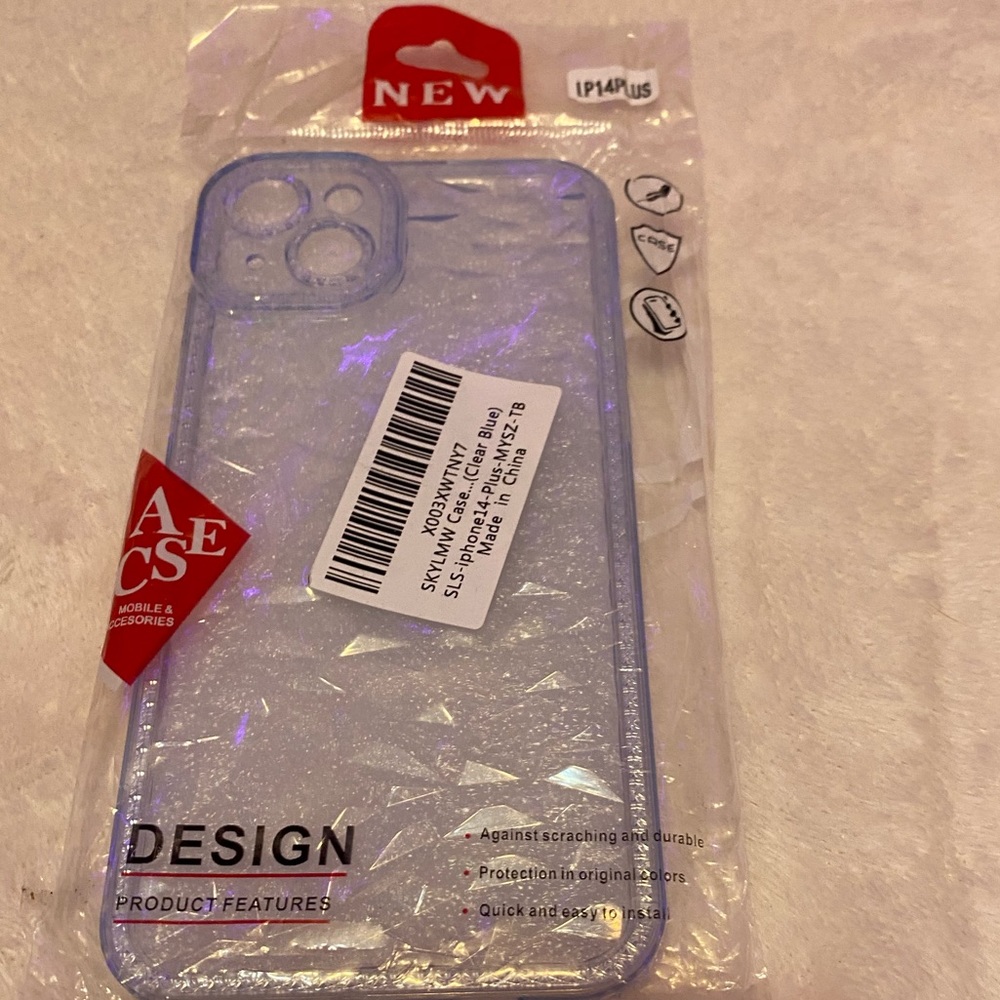 blue sparkling i phone case
